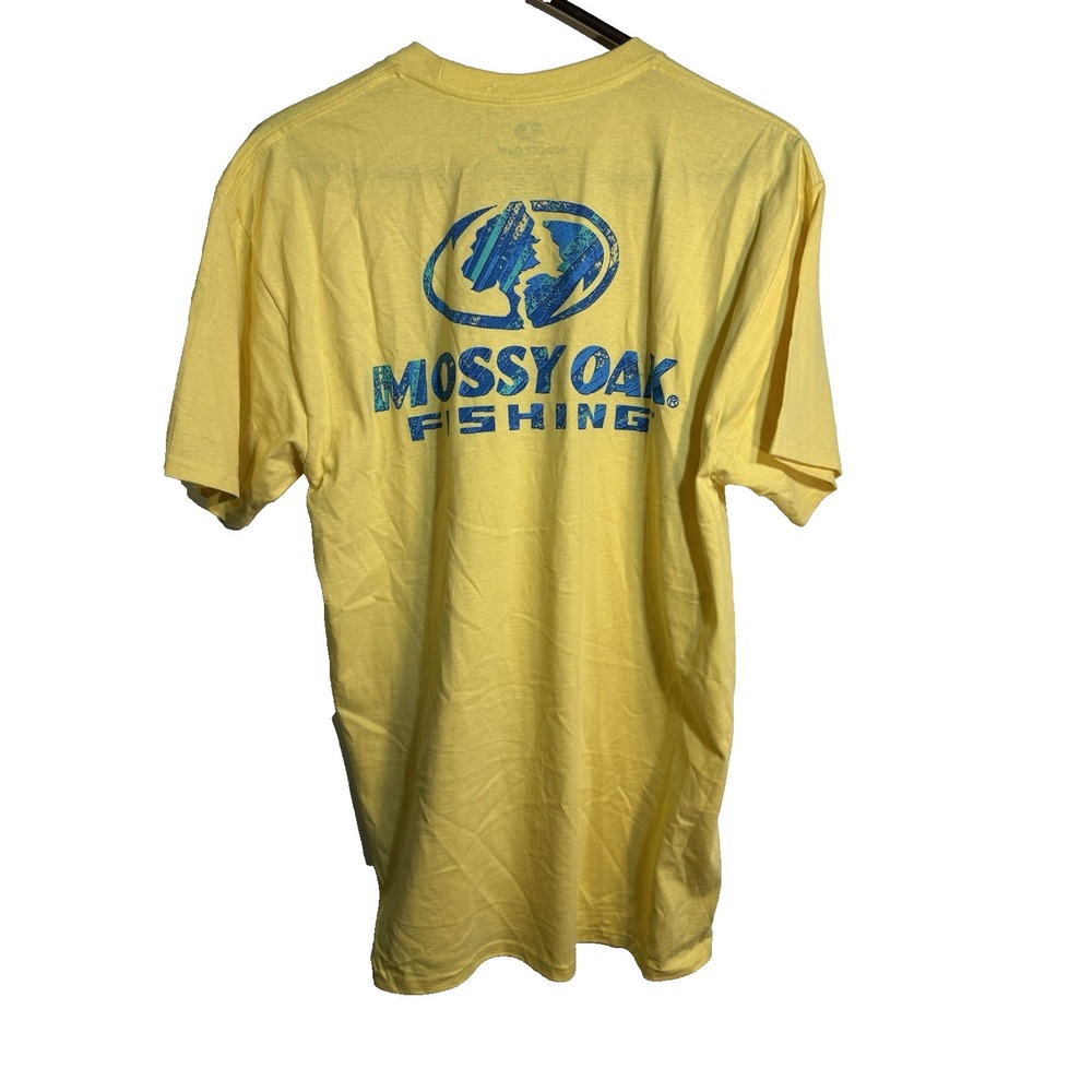 mossy oak mens short sleeve t shirt size large 42 44 yellow